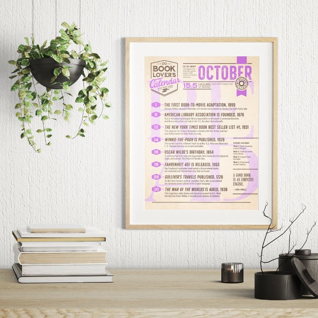 Literary Calendar October Poster (Creator Uploaded)
