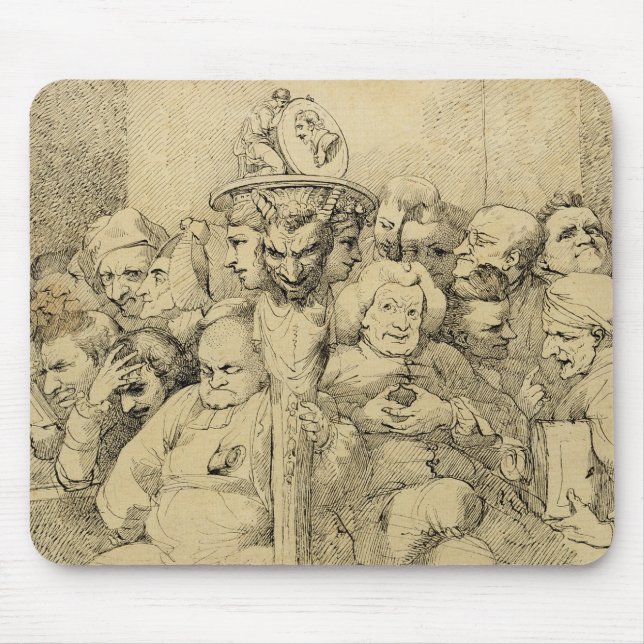 Literary Characters Assembled Around the Medallion Mouse Pad (Front)