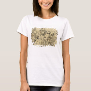 Literary Characters Assembled Around the Medallion T-Shirt