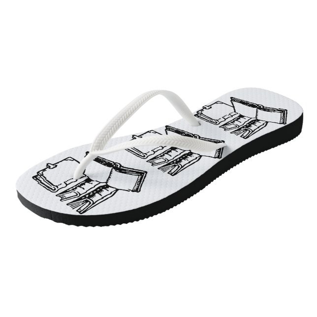 Literary Flip Flops (Angled)