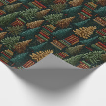 Literary Forest Christmas Wrapping Paper