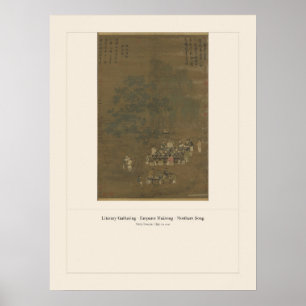 Literary Gathering - Emperor Huizong (Song) Poster