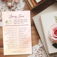 Literary Lovers Fun Bridal Shower Game