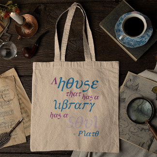 Literary Plato Quote Bookish Merch  Tote Bag