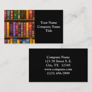 Literary Treasures - Classic Old Books Business Card