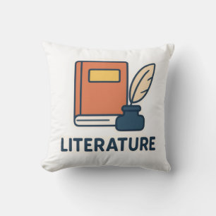 Literature Subject Sticker – Book & Quill Cushion