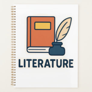 Literature Subject Sticker – Book & Quill Planner