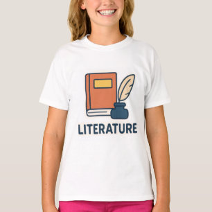 Literature Subject Sticker – Book & Quill T-Shirt