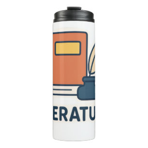 Literature Subject Sticker – Book & Quill Thermal Tumbler