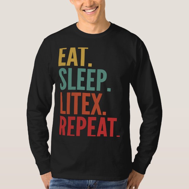Litex Crypto Eat Sleep Litex Repeat T-Shirt (Front)