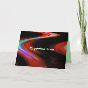 Lithianian Happy Birthday Card