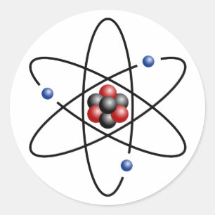 Lithium Atom Chemical Element Li Atomic Number 3 Classic Round Sticker