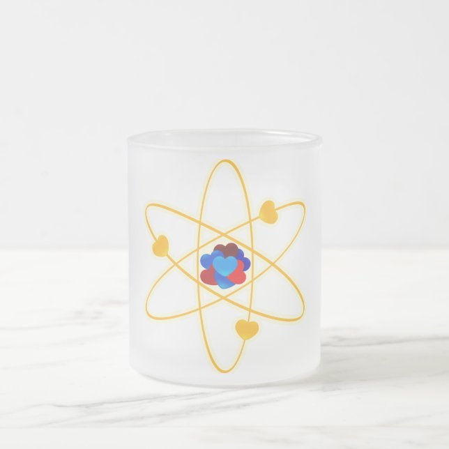 Lithium_Hearts Frosted Glass Coffee Mug (Center)