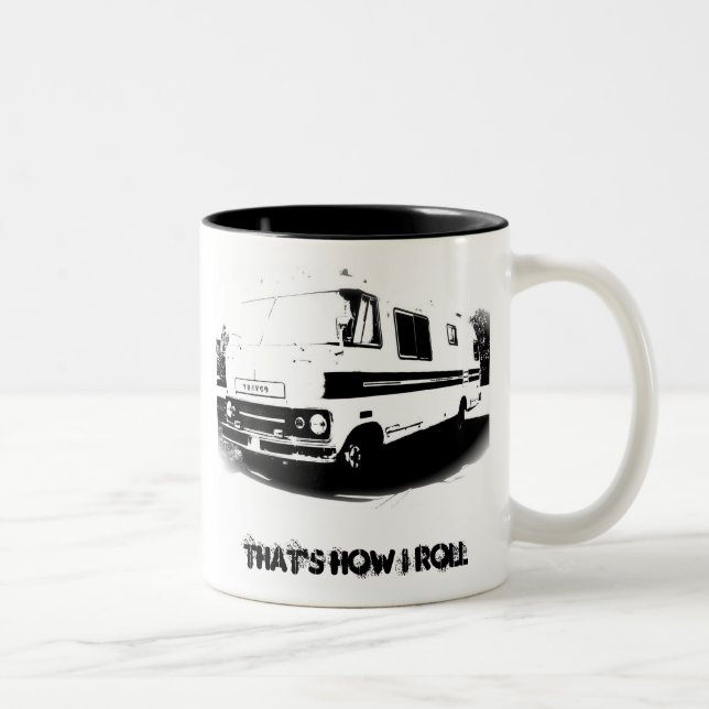 Litho Travco, That's How I Roll Two-Tone Coffee Mug (Right)