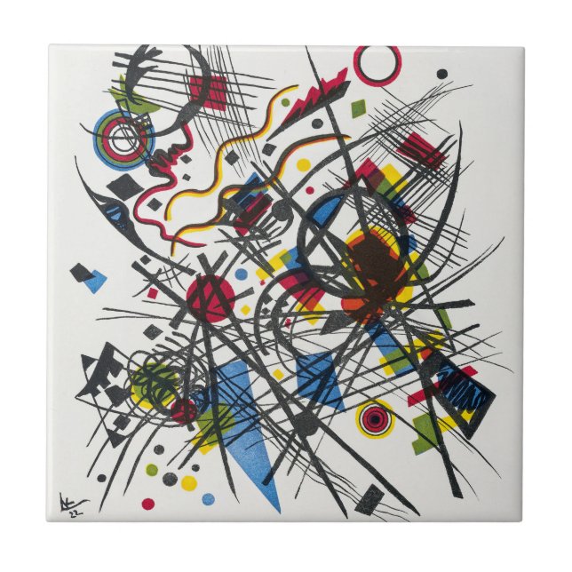 Lithograph for Vierte Bauhausmappe by Kandinsky Tile (Front)