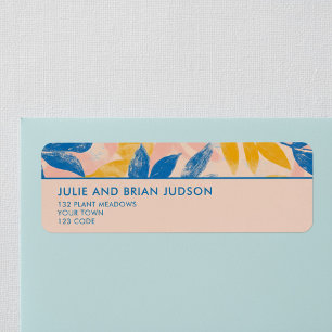 Lithograph leafy border return address
