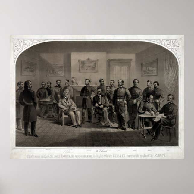 Lithograph of The Surrender of General Lee Poster (Front)