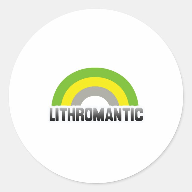 Lithromantic Pride Classic Round Sticker (Front)
