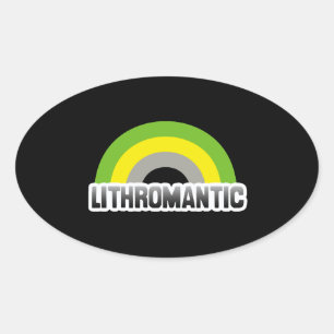 Lithromantic Pride Oval Sticker