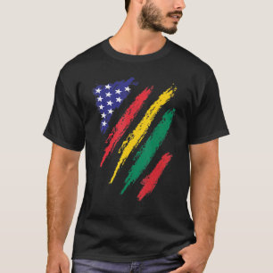 Lithuania American Grown Flag USA Patriot Heritage T-Shirt