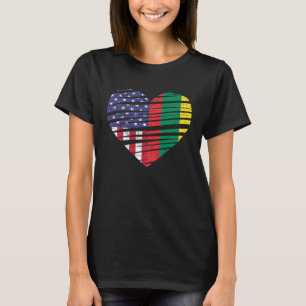 Lithuania American Grown Heart USA Patriot Heritag T-Shirt