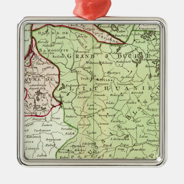 Lithuania, Belarus Metal Tree Decoration (Front)