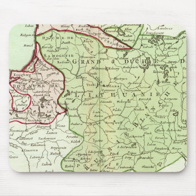 Lithuania, Belarus Mouse Pad (Front)