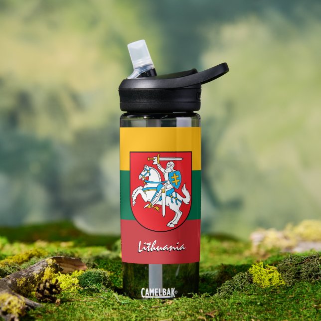 Lithuania bottle, patriotic Lithuanian Flag Water Bottle (Outdoor)