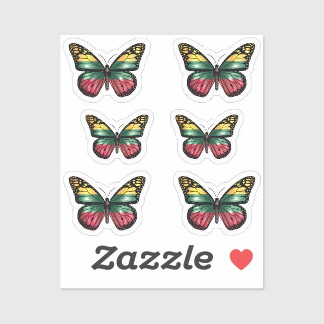 Lithuania butterfly monarch flag (Sheet)