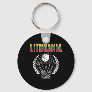 Lithuania Bysketbyll Fans Jersey Lithuanian Sport  Key Ring