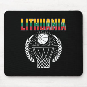 Lithuania Bysketbyll Fans Jersey Lithuanian Sport Mouse Pad