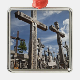 Lithuania, Central Lithuania, Siauliai, Hill 3 Metal Tree Decoration
