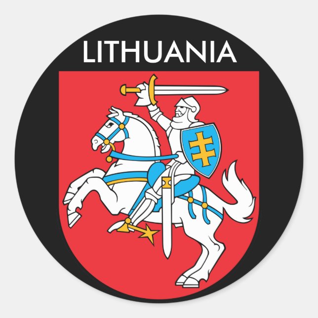 Lithuania Coat of Arms Classic Round Sticker (Front)