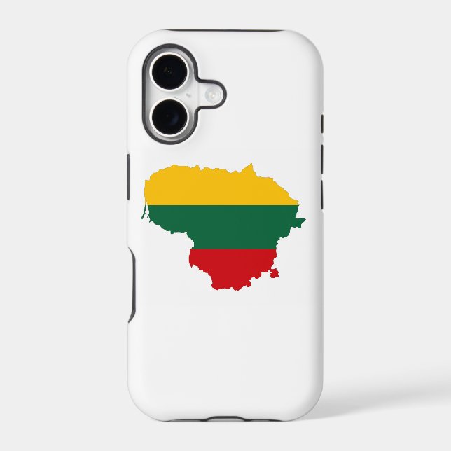 lithuania country flag map shape symbol (Back)