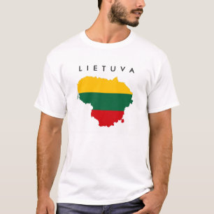 lithuania country flag map shape symbol T-Shirt