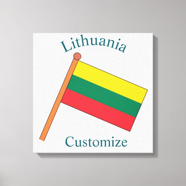 Lithuania Country Flag Thunder_Cove Canvas Print (Front)
