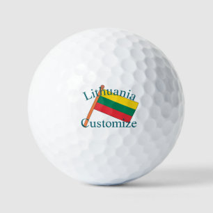 Lithuania Country Flag Thunder_Cove Golf Balls