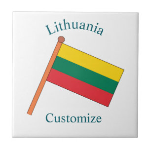 Lithuania Country Flag Thunder_Cove Tile