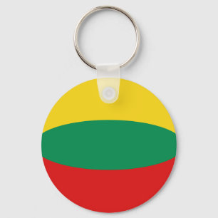 Lithuania Fisheye Flag Keychain