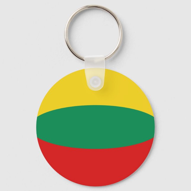 Lithuania Fisheye Flag Keychain (Front)