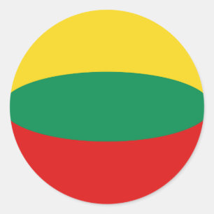Lithuania Fisheye Flag Sticker