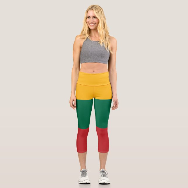 Lithuania flag capri leggings (Front)