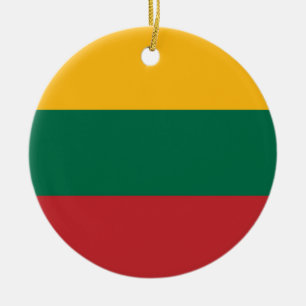 Lithuania flag ceramic tree decoration