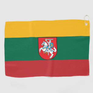 Lithuania flag-coat of arms  golf towel