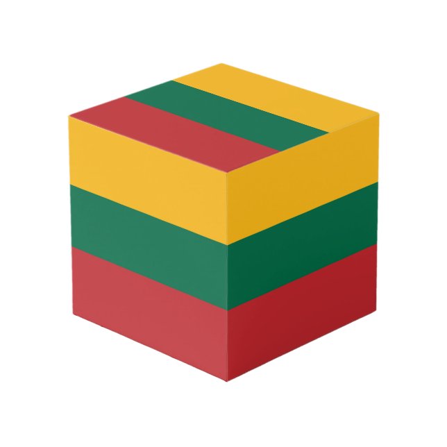Lithuania flag cube (Front Angled)