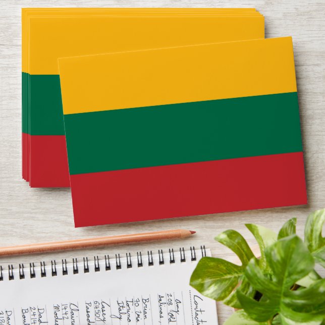 Lithuania flag envelope (Stacked)