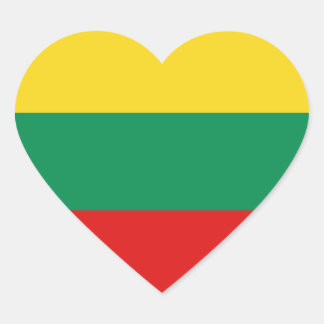 Lithuania Flag Heart Sticker