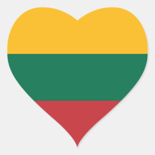 Lithuania Flag Heart Sticker
