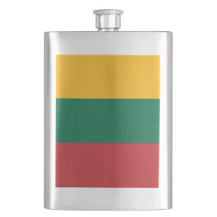 Lithuania flag hip flask