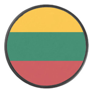 Lithuania Flag Hockey Puck